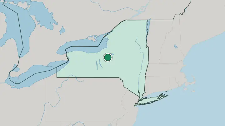 Map of Syracuse in United States