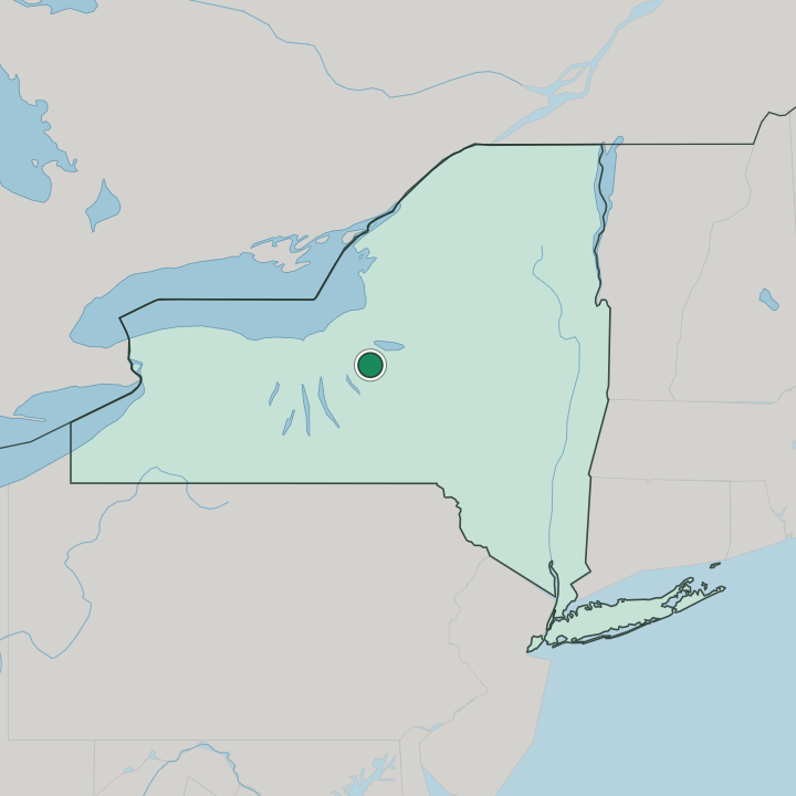 Map showing Syracuse — In New York