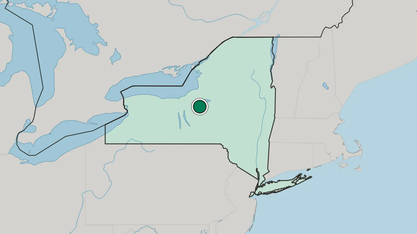 Map of Syracuse in United States