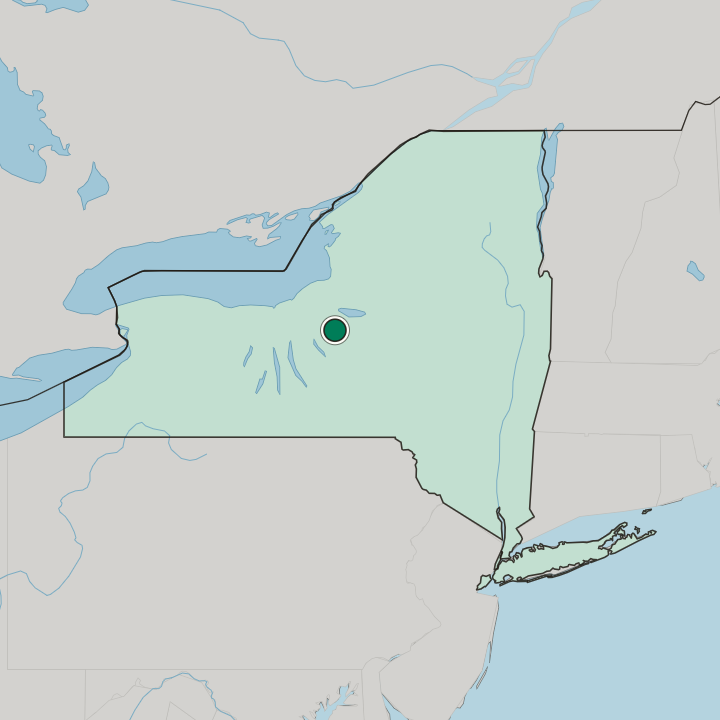 Map showing Syracuse — In New York