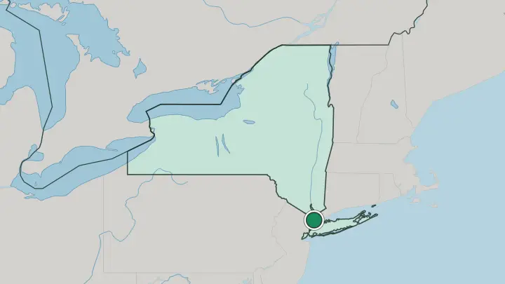 Map of Yonkers in United States