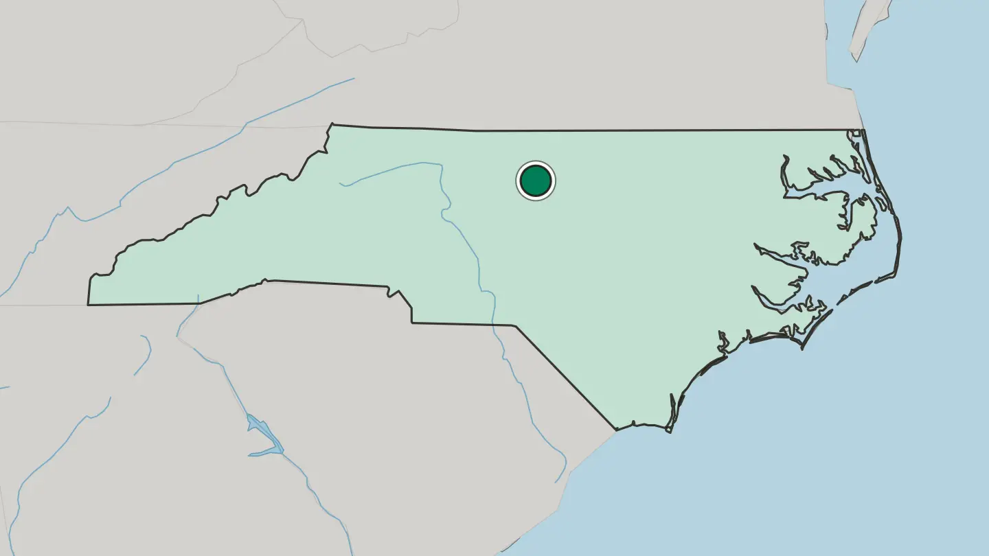 Map of Burlington in United States