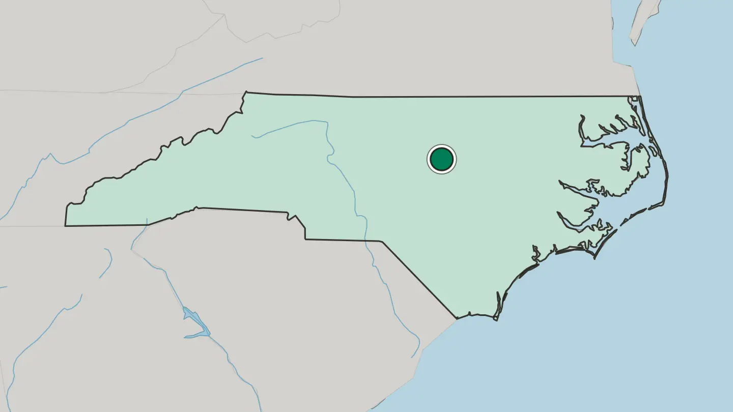 Map of Cary in United States