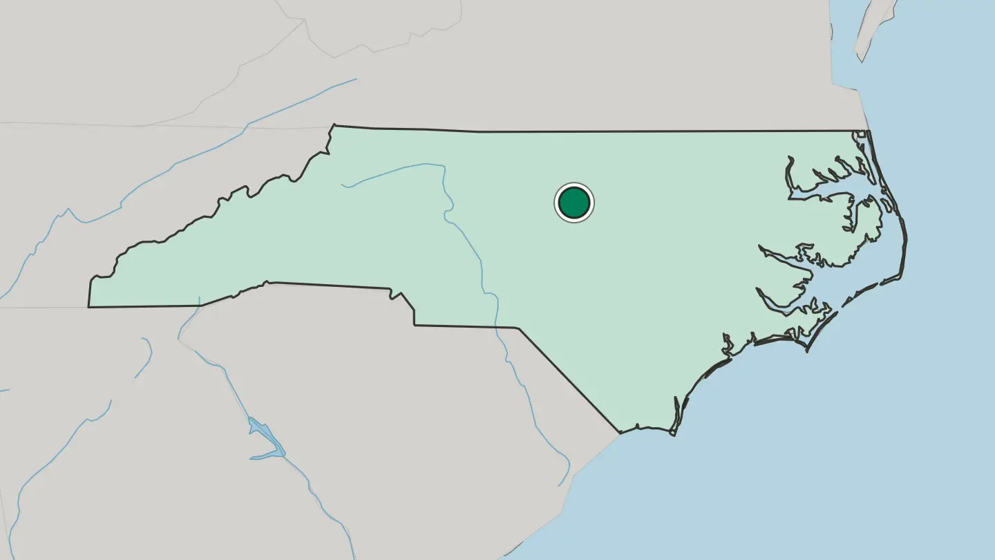 Map of Chapel Hill in United States