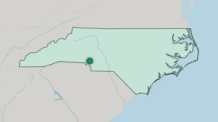 Map of Charlotte in United States