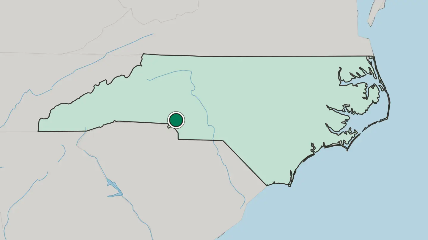 Map of Charlotte in United States