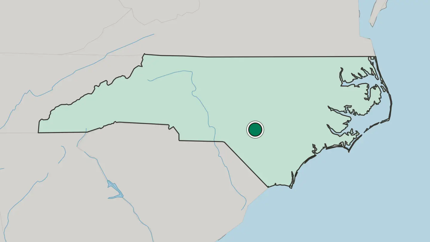 Map of Fayetteville in United States