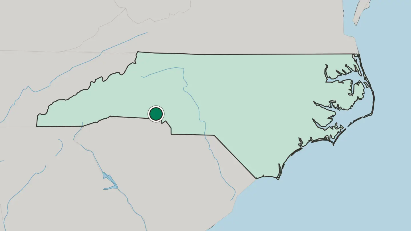 Map of Gastonia in United States