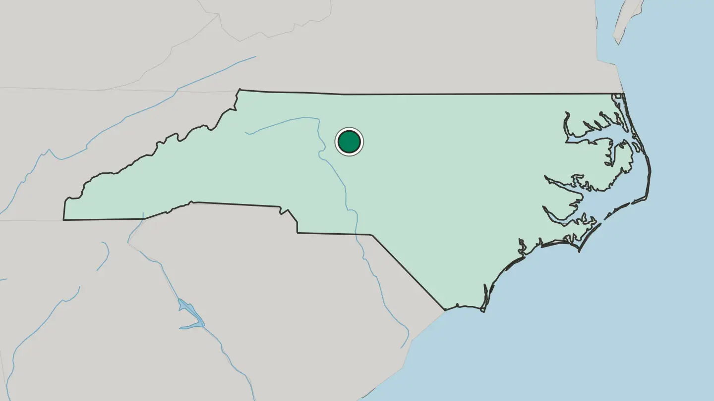 Map of High Point in United States