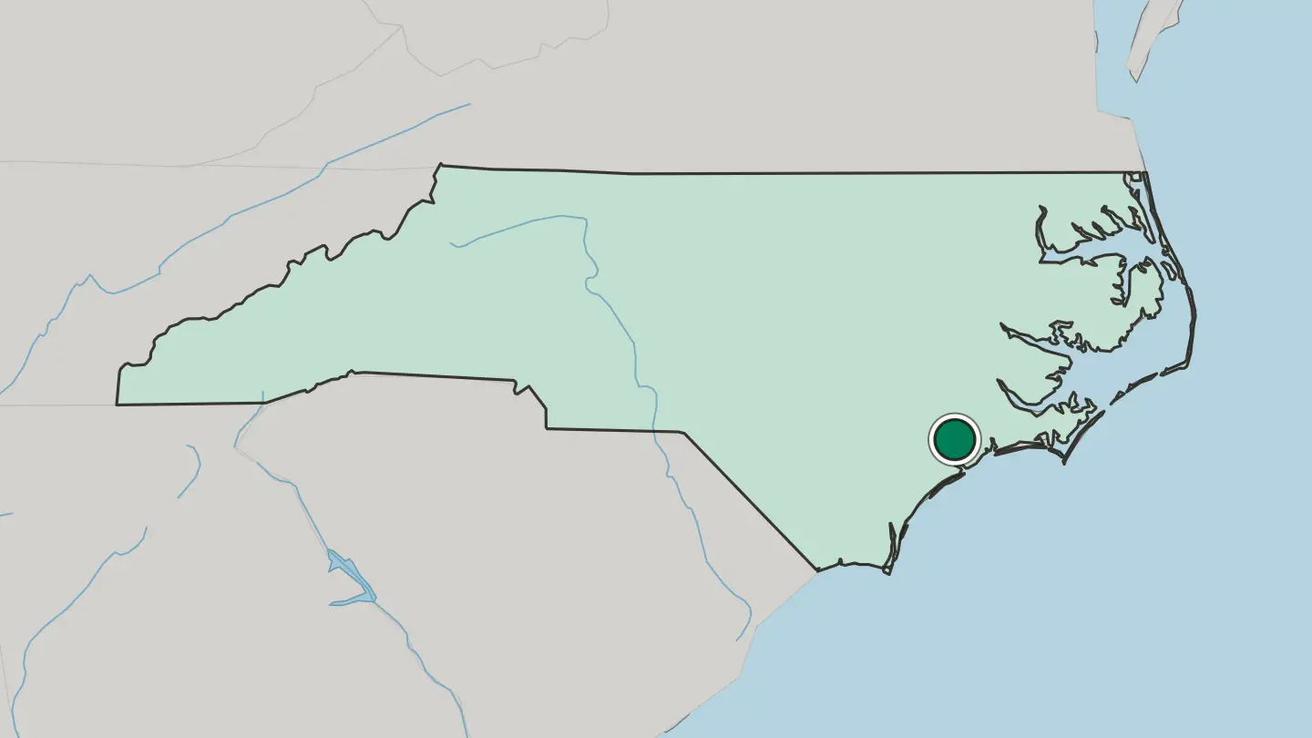 Map of Jacksonville in United States