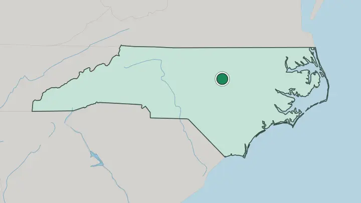 Map of Raleigh in United States