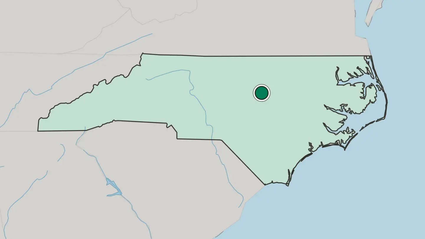 Map of Raleigh in United States