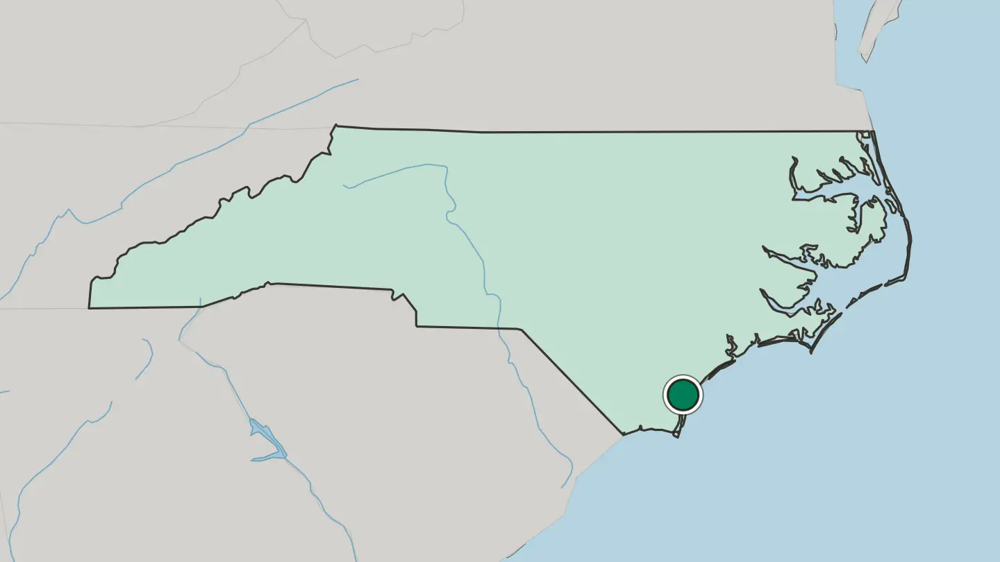 Map of Wilmington in United States
