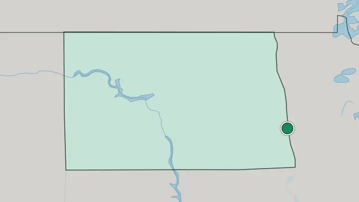 Map of Fargo in United States