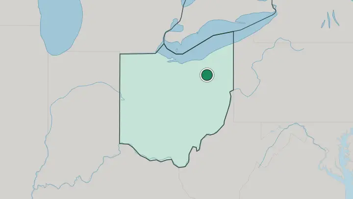 Map of Akron in United States