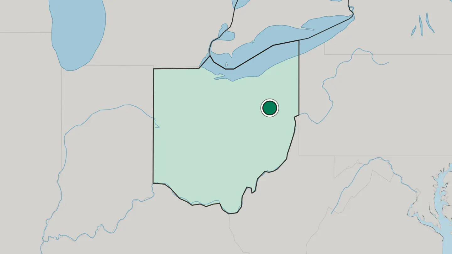 Map of Canton in United States