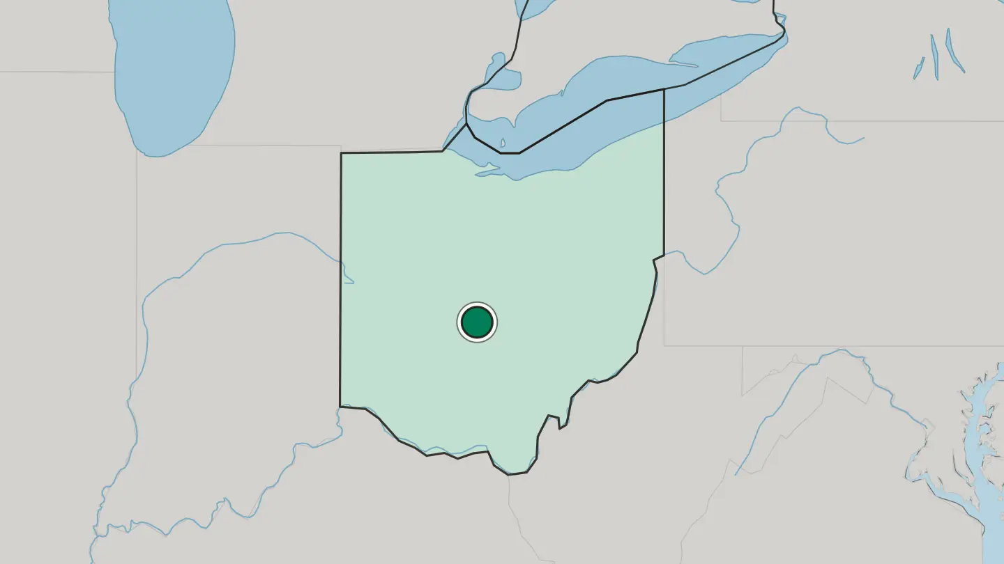 Map of Columbus in United States