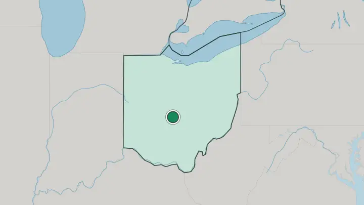 Map of Columbus in United States