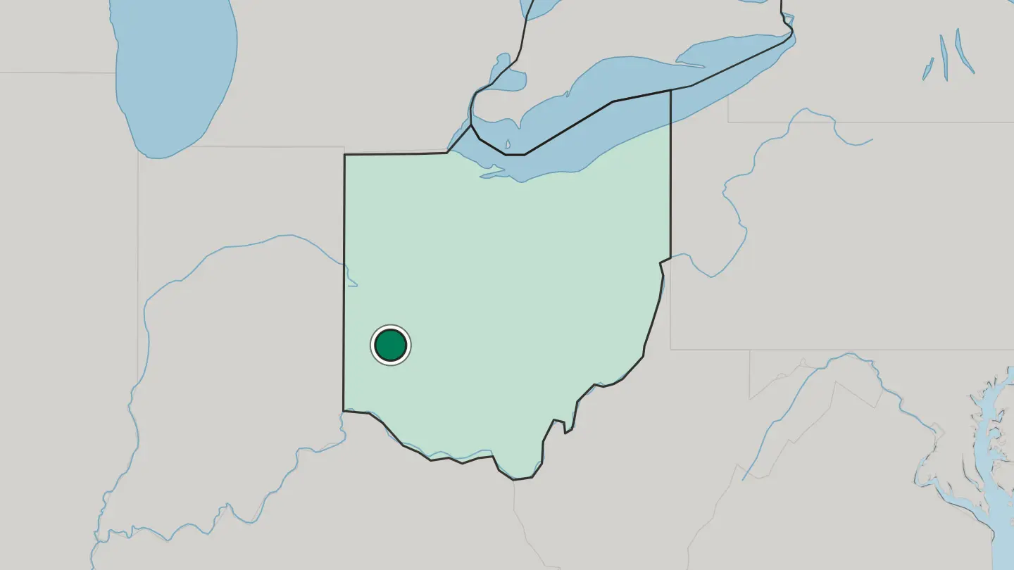 Map of Dayton in United States