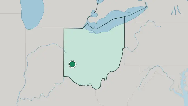 Map of Dayton in United States