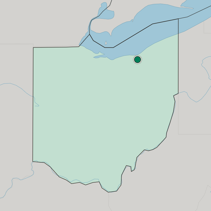 Map showing Parma — In Ohio