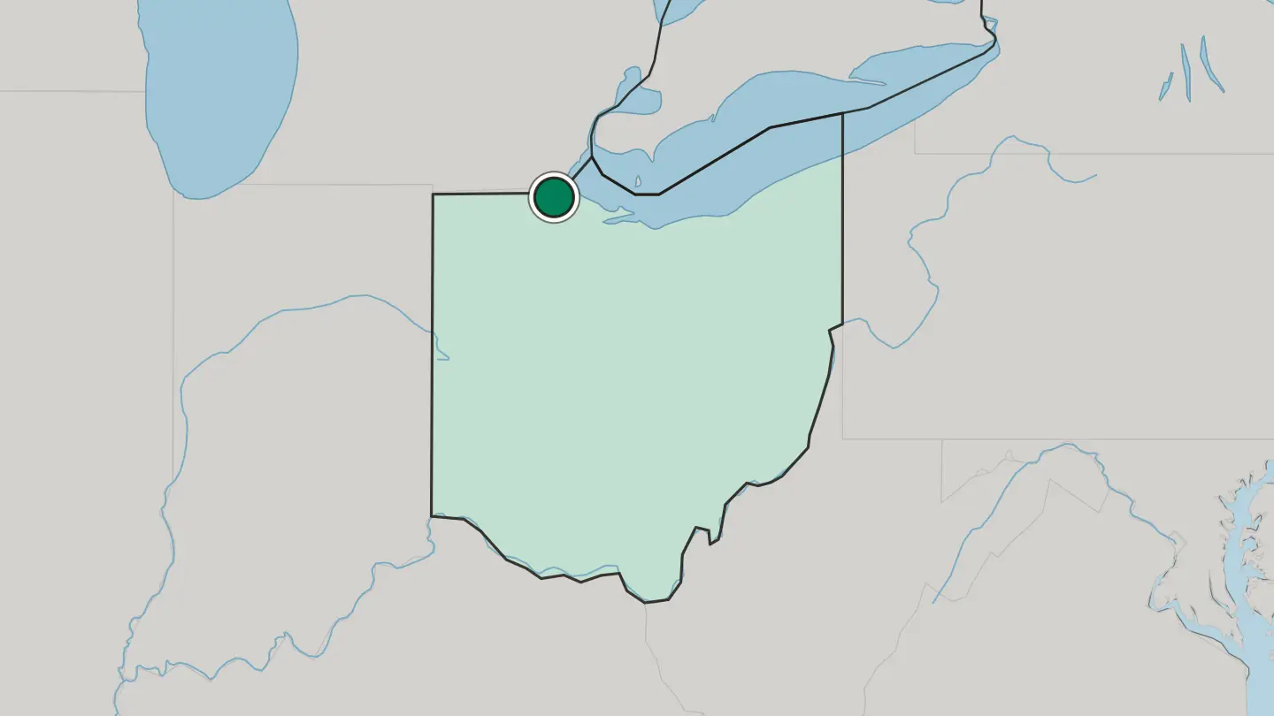 Map of Toledo in United States