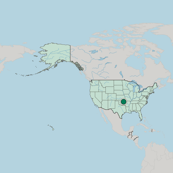 Map showing Broken Arrow — In United States