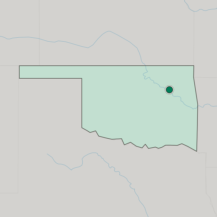 Map showing Broken Arrow — In Oklahoma