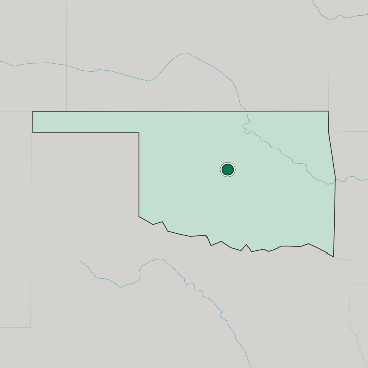 Map showing Edmond — In Oklahoma