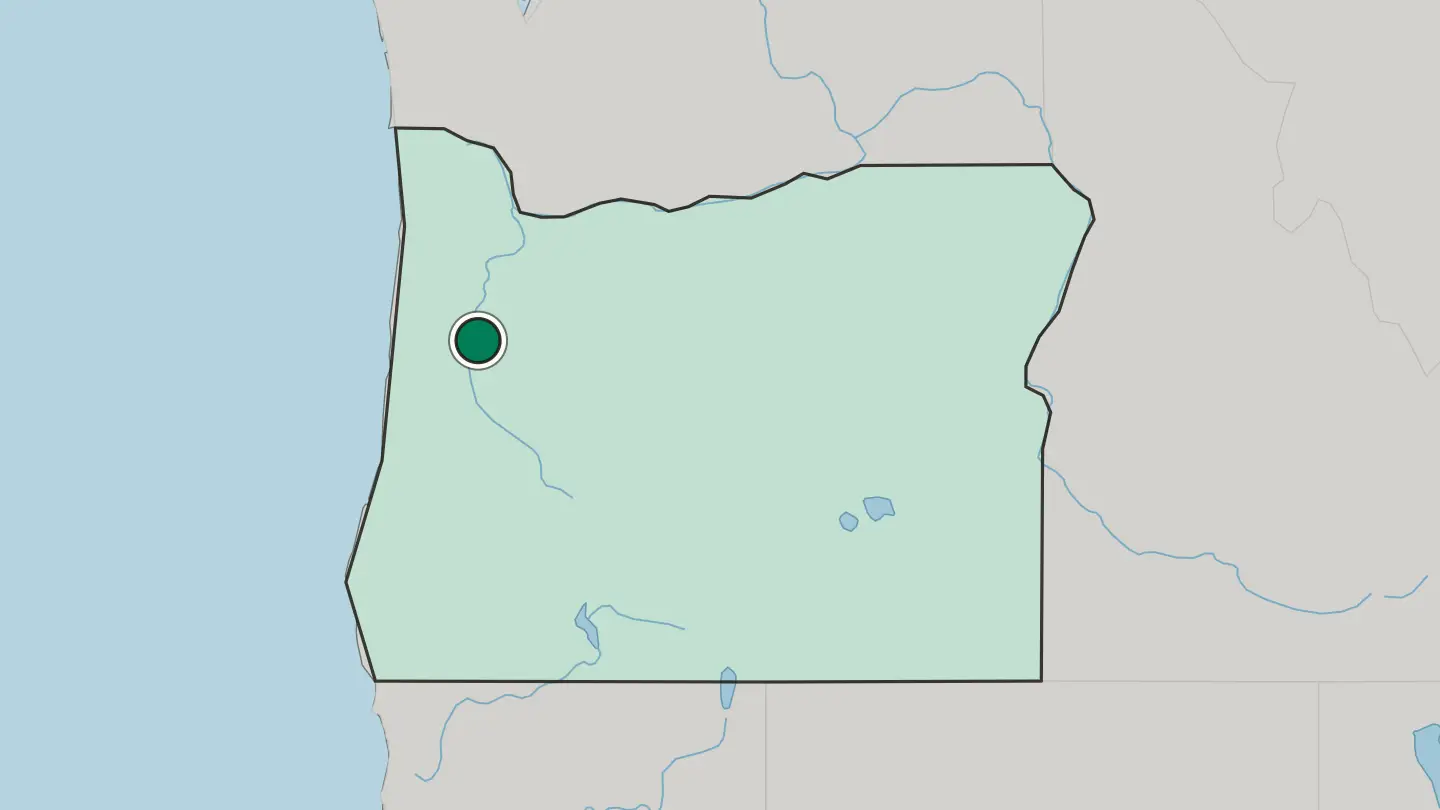 Map of Albany in United States