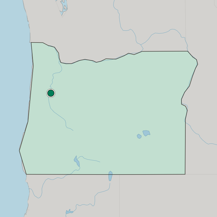 Map showing Albany — In Oregon