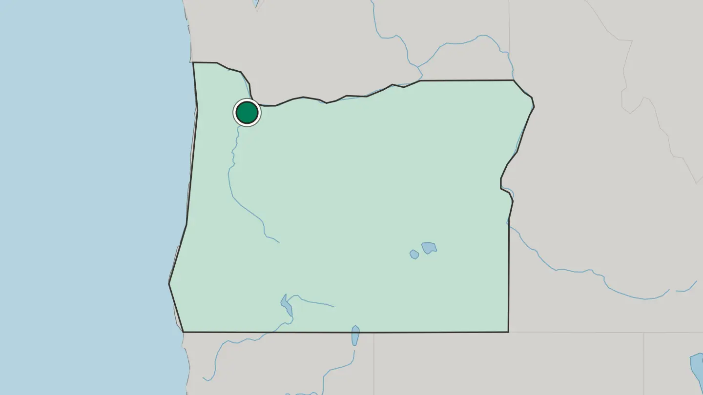Map of Beaverton in United States