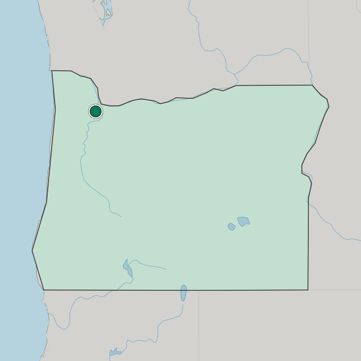 Map showing West Slope — In Oregon