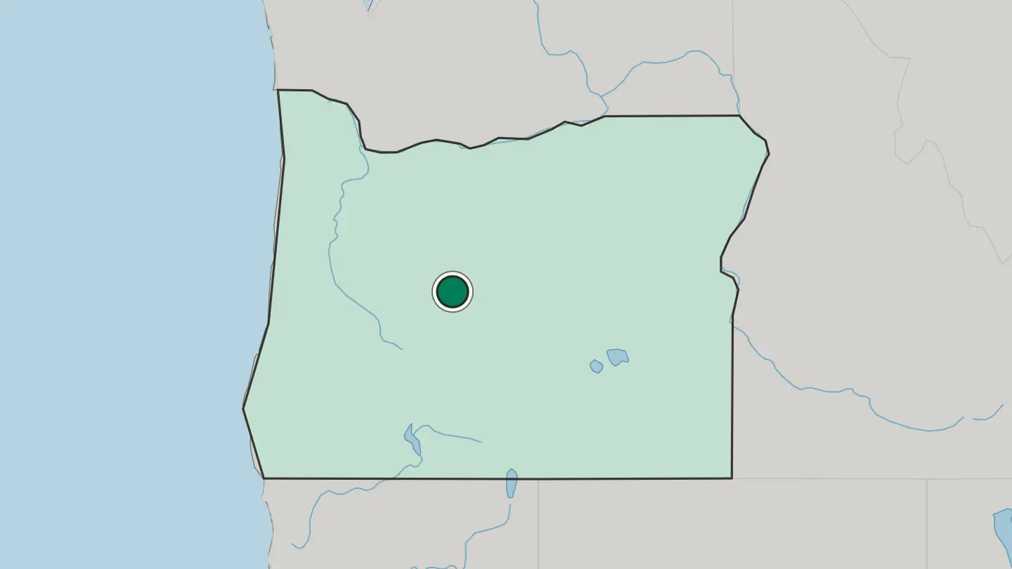 Map of Bend in United States