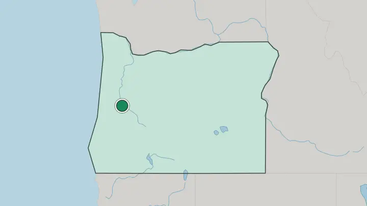 Map of Eugene in United States