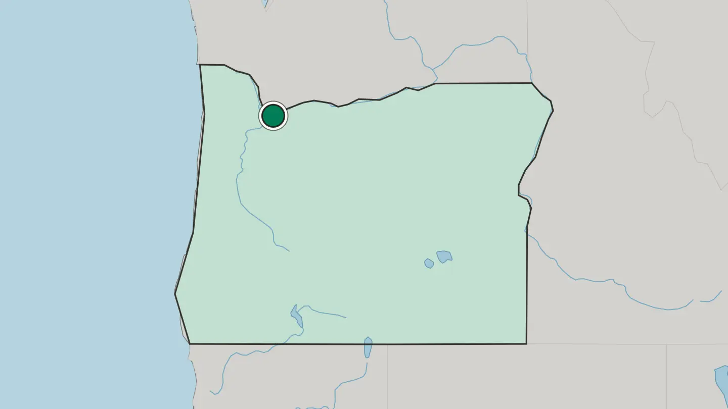 Map of Gresham in United States