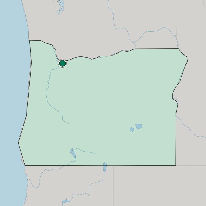 Map showing Gresham — In Oregon