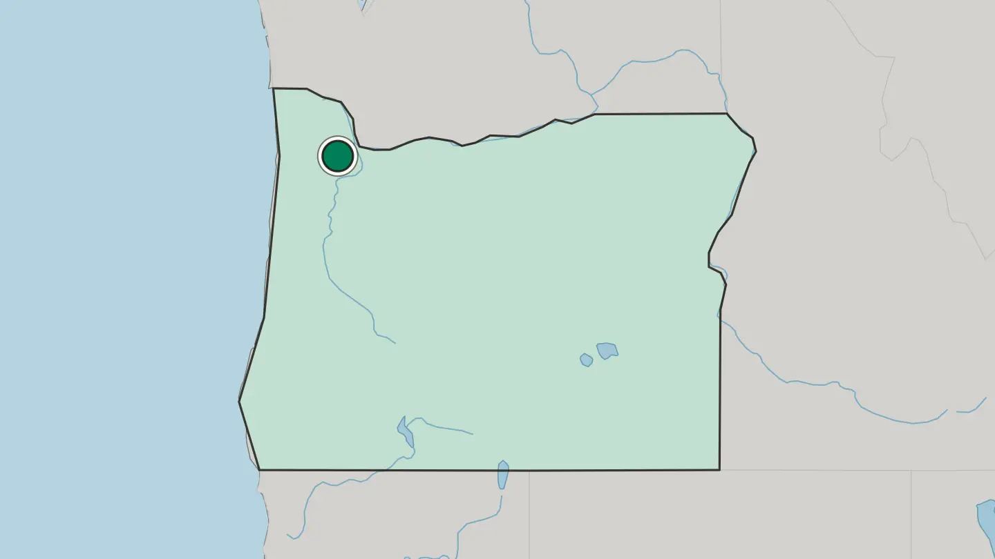 Map of Hillsboro in United States