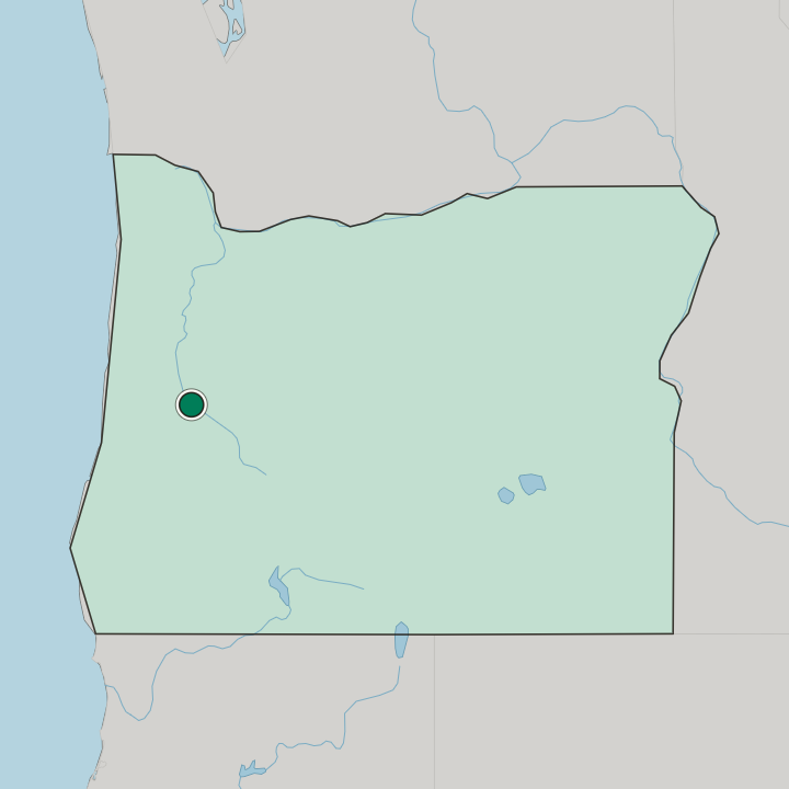 Map showing Springfield — In Oregon