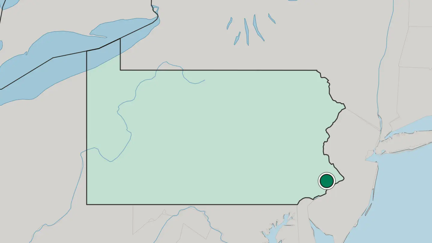 Map of Abington in United States