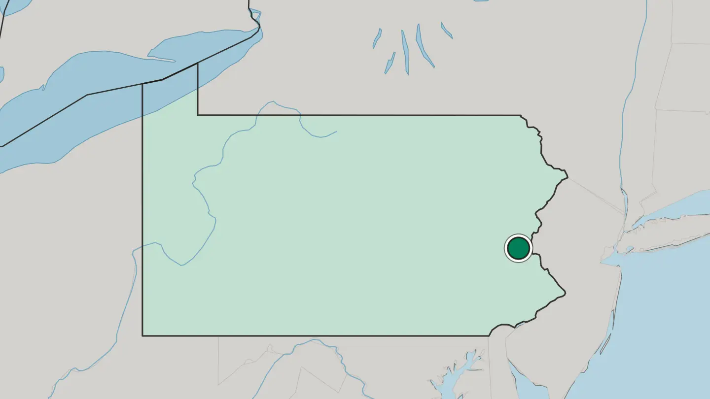 Map of Bethlehem in United States