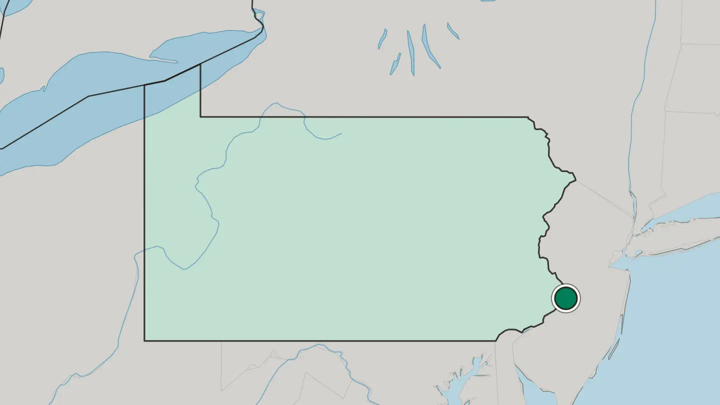 Map of Levittown in United States