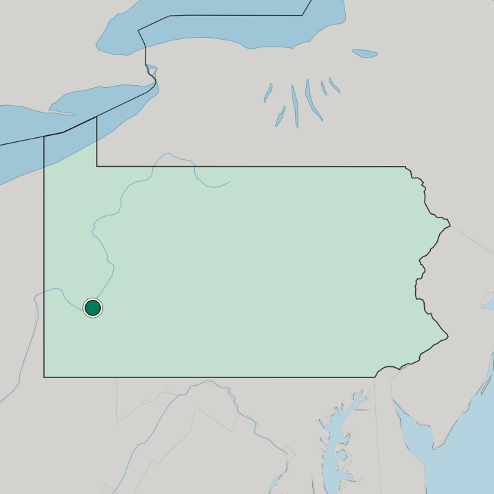 Map showing Penn Hills — In Pennsylvania