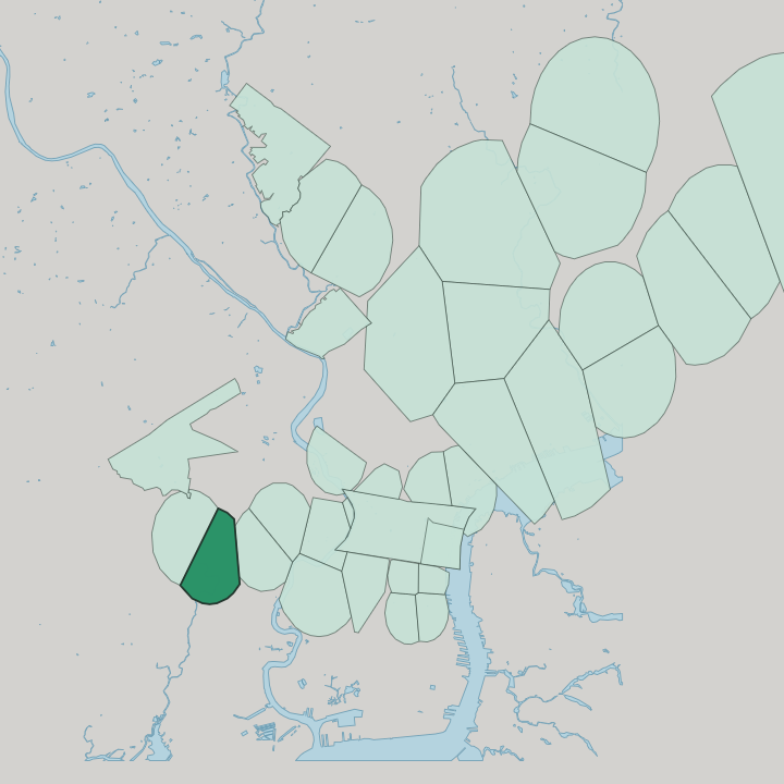 Map showing Angora — In Philadelphia