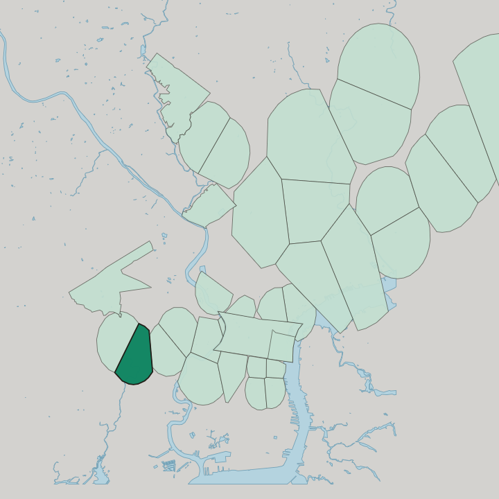 Map showing Angora — In Philadelphia
