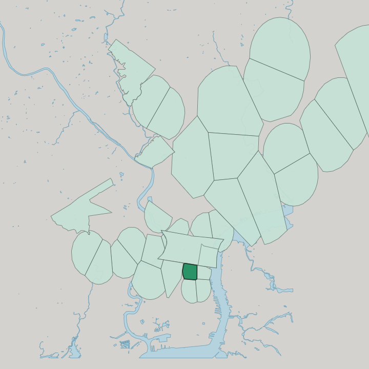 Map showing Bella Vista — In Philadelphia