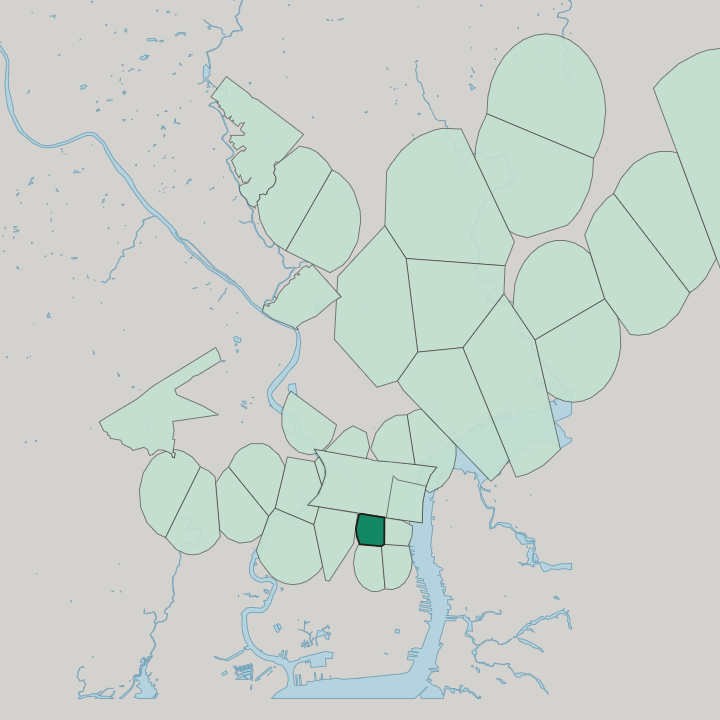 Map showing Bella Vista — In Philadelphia