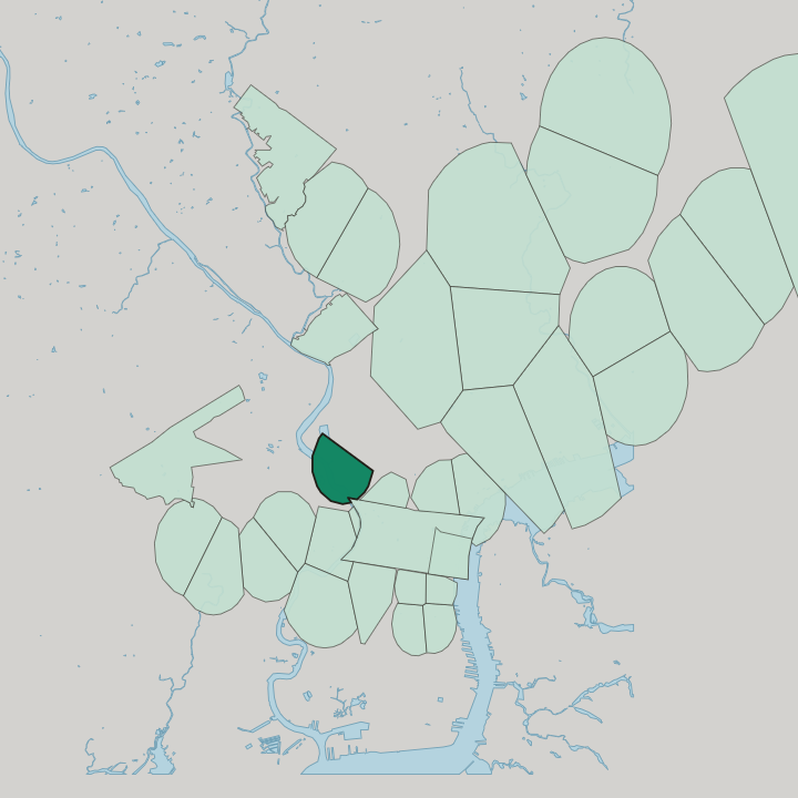 Map showing Brewerytown — In Philadelphia
