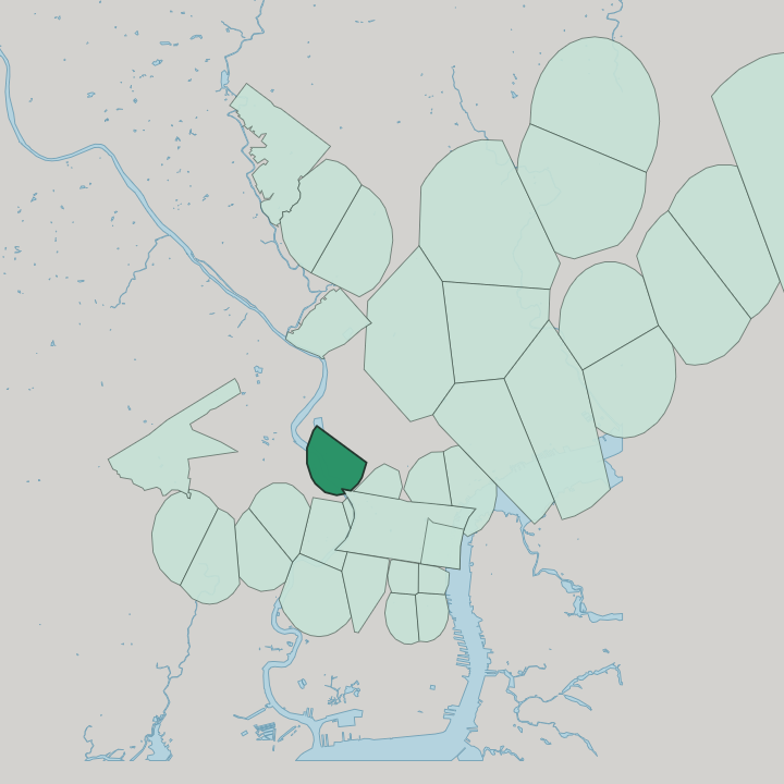 Map showing Brewerytown — In Philadelphia