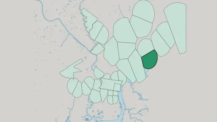 Map of Bridesburg in Philadelphia